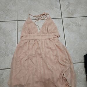 Forever 21 Peach Backless Dress